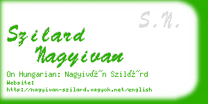 szilard nagyivan business card